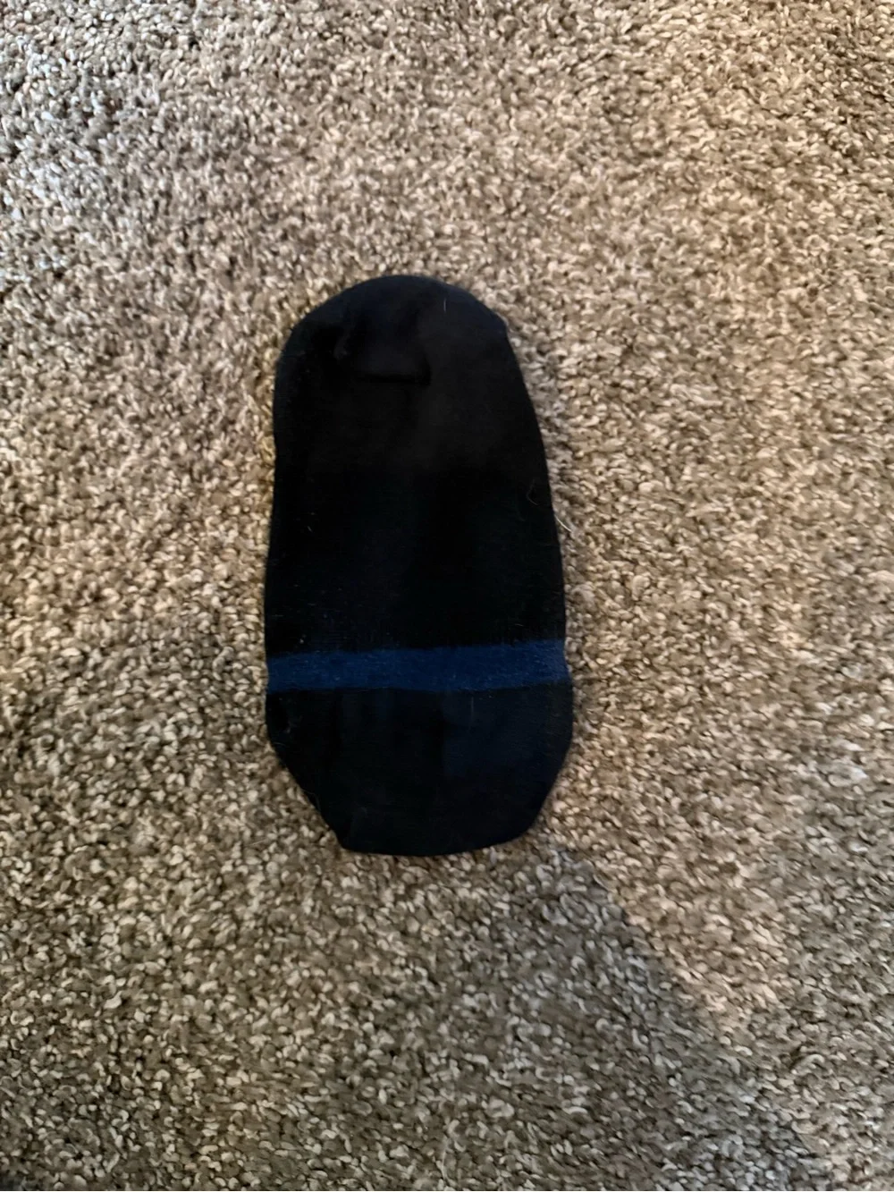 Sperry Black No-Show Liner Socks with Navy Accent